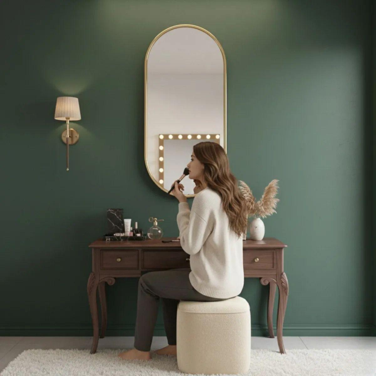 Espejo Decorativo Pared Ovalado Estilo Minimalista Hogar Jhn-2
