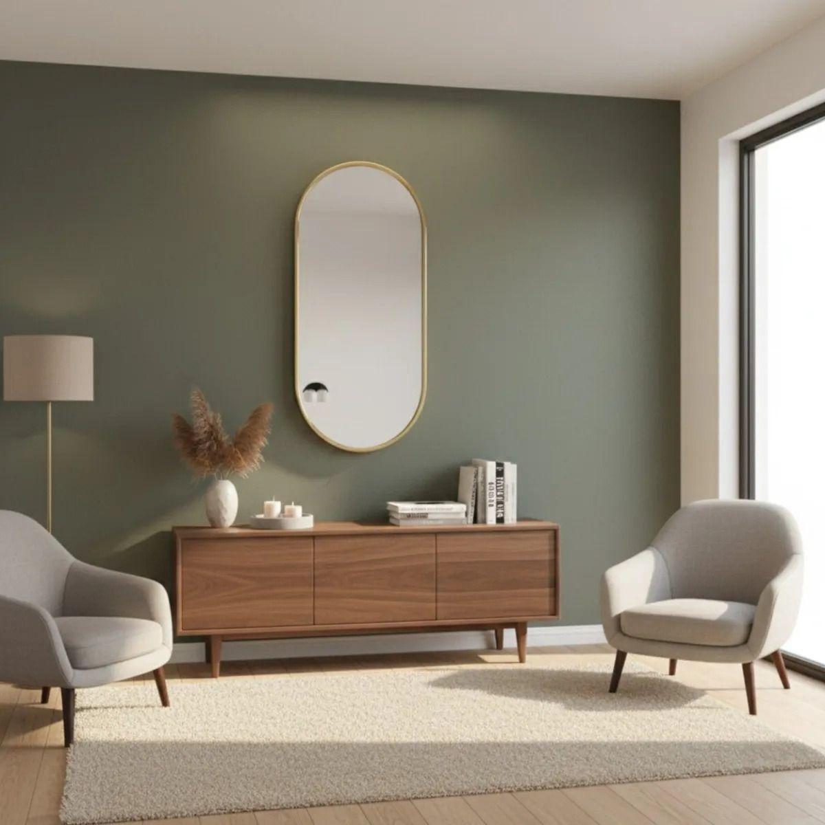 Espejo Decorativo Pared Ovalado Estilo Minimalista Hogar Jhn-5