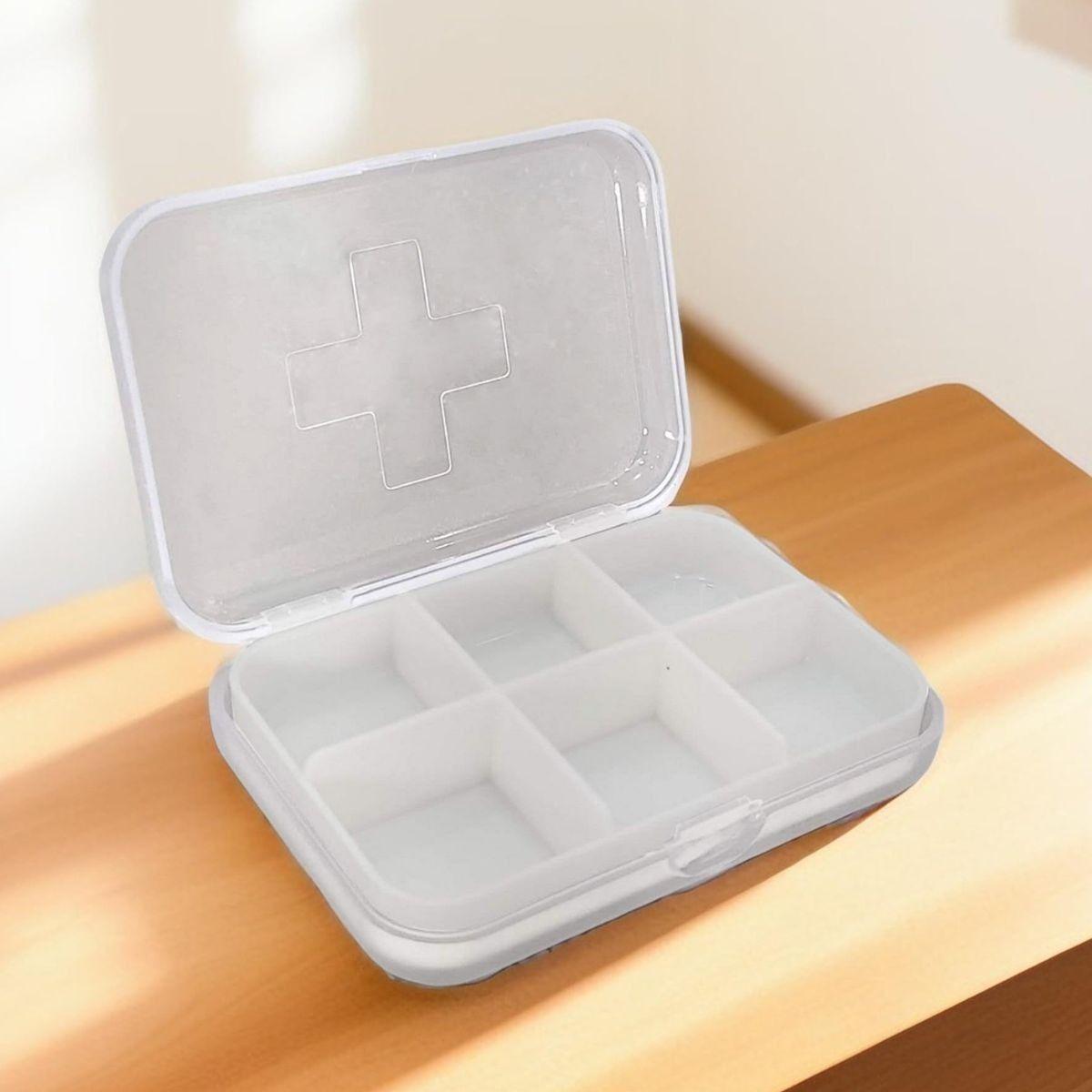 SET 6 PASTILLEROS SEMANAL HERMETICO COMPACTO VIAJE LAU-6