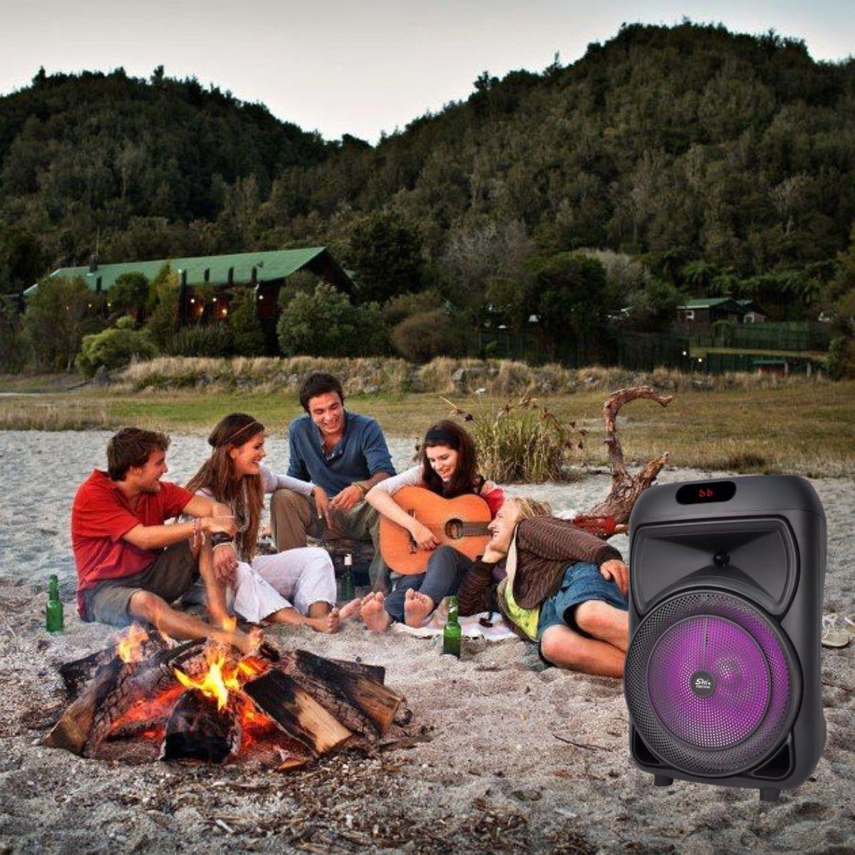 PARLANTE ALTAVOZ PORTATIL MICROFONO CONTROL REMOTO LAU-6