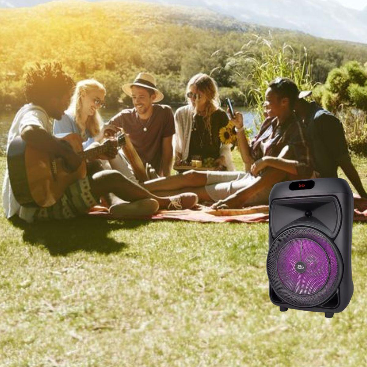 PARLANTE ALTAVOZ PORTATIL MICROFONO CONTROL REMOTO LAU-8