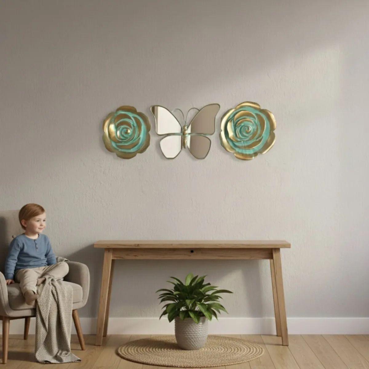 Set 3 Adorno Pared Decorativo Naturaleza Elegancia Hogar Jhn-3