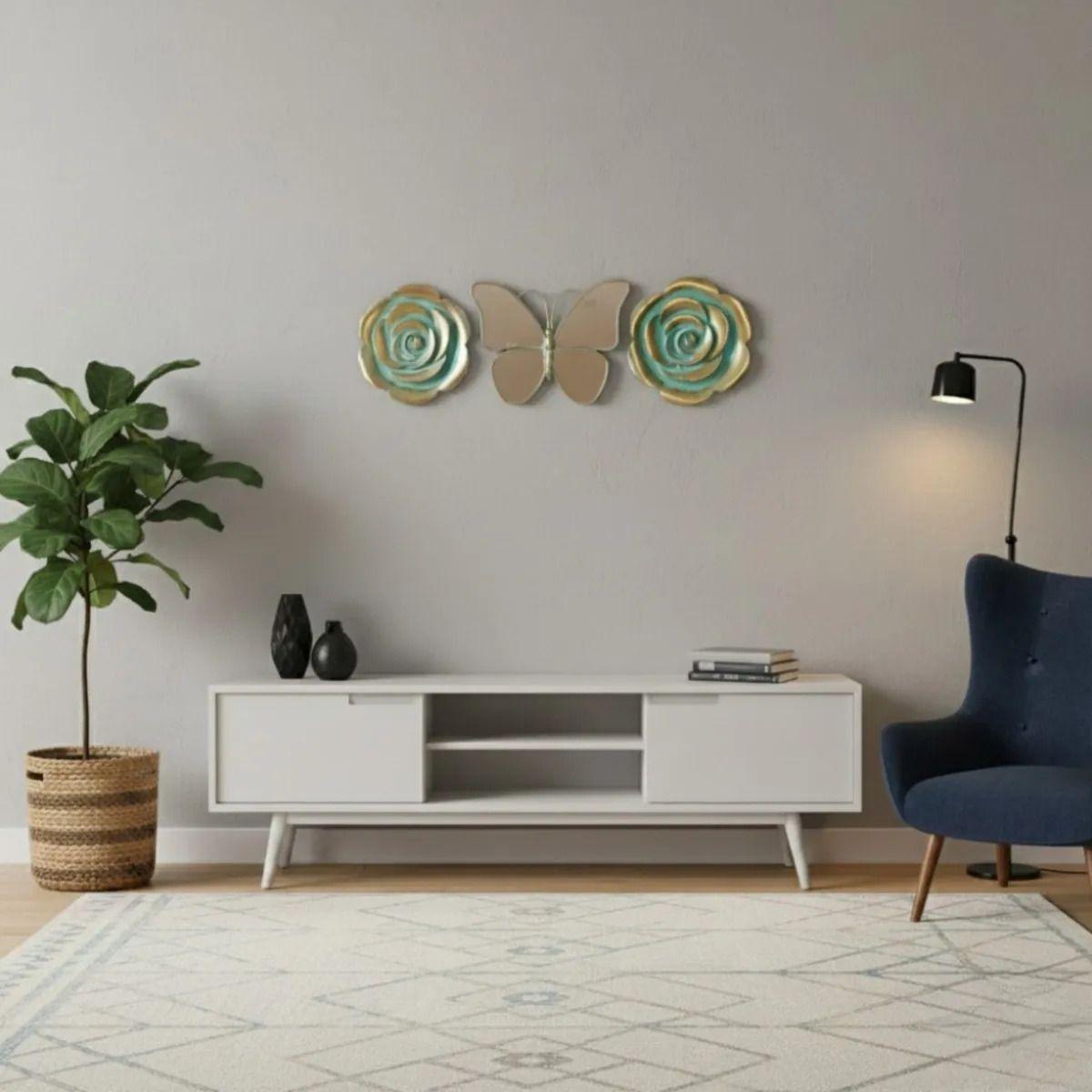 Set 3 Adorno Pared Decorativo Naturaleza Elegancia Hogar Jhn-4