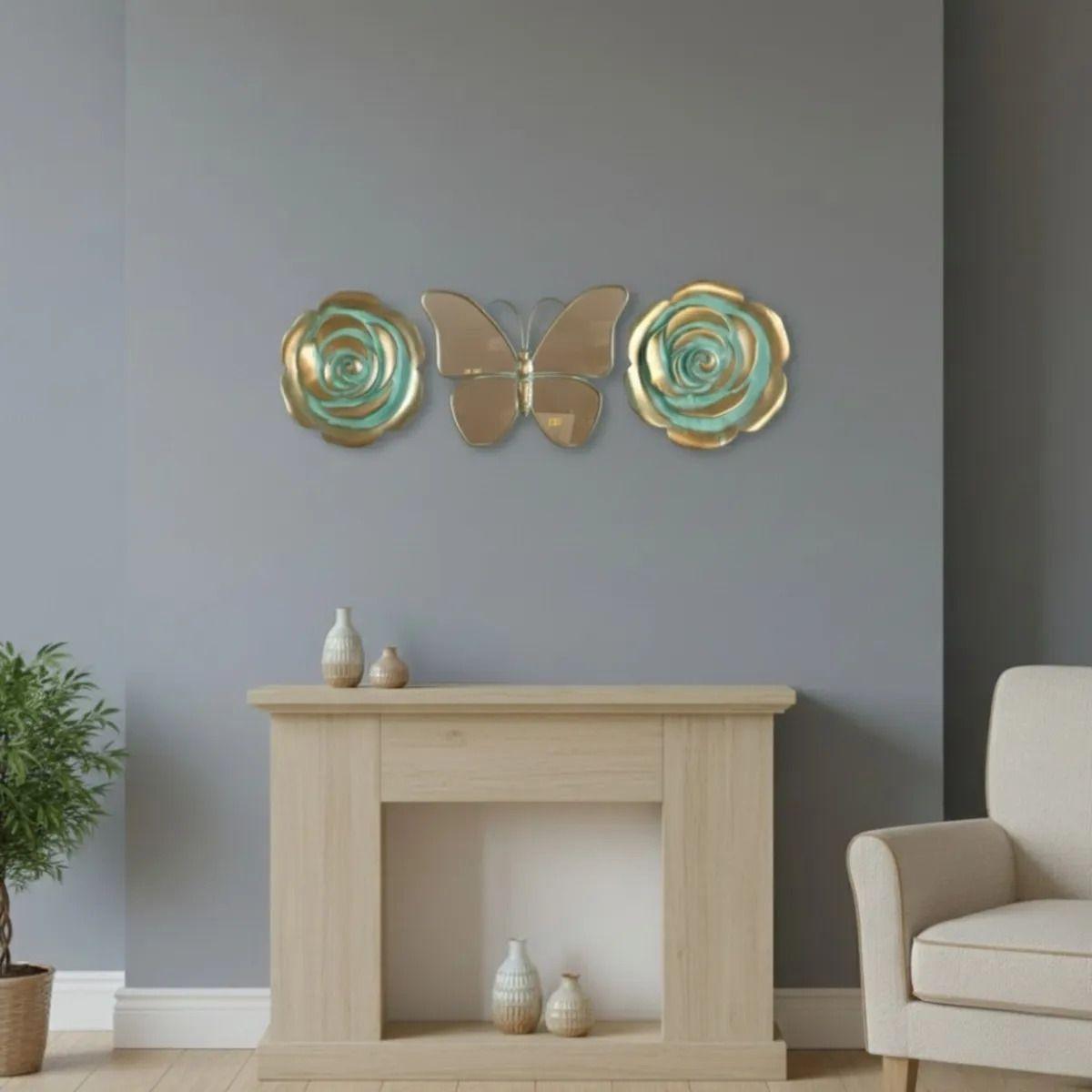 Set 3 Adorno Pared Decorativo Naturaleza Elegancia Hogar Jhn-6