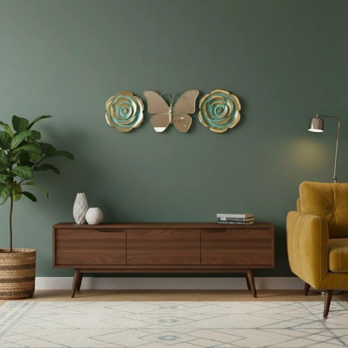 Set 3 Adorno Pared Decorativo Naturaleza Elegancia Hogar Jhn-7