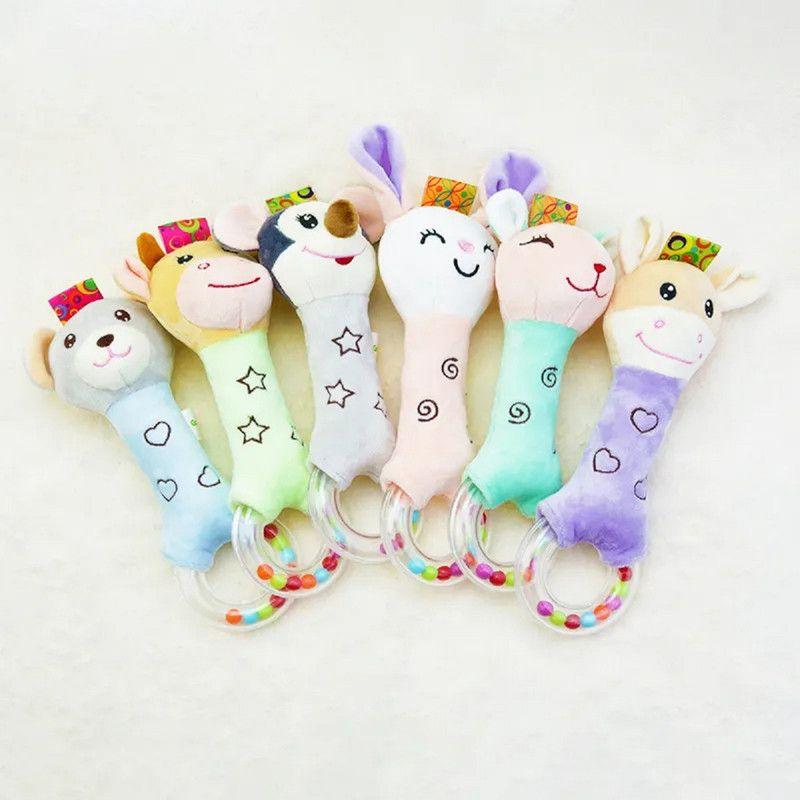 Set 2 Juguete Sonajero Peluche Animales Divertido Lau-2