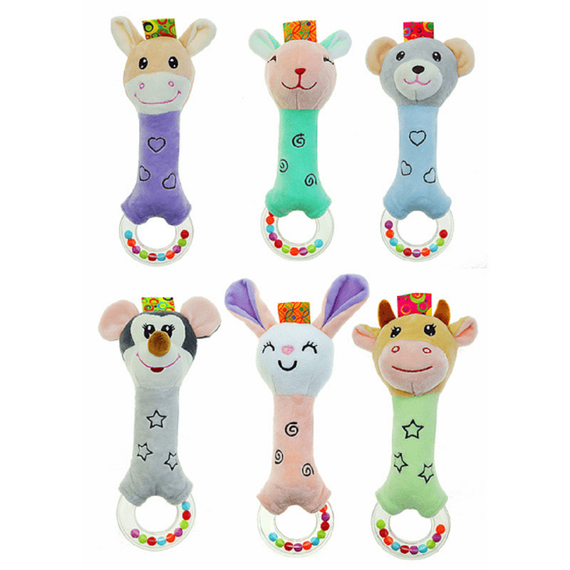 Set 2 Juguete Sonajero Peluche Animales Divertido Lau-5