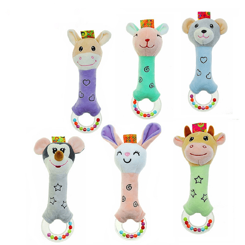 Set 2 Juguete Sonajero Peluche Animales Divertido Lau-6