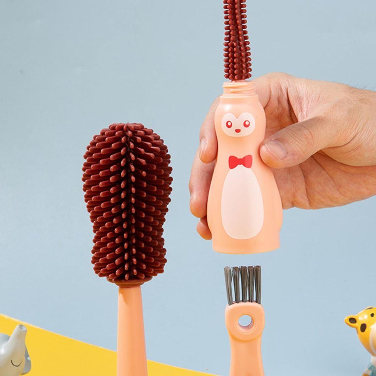 SET 2 CEPILLOS LIMPIA MAMADERA SILICONA BIBERON BEBE LAU-4