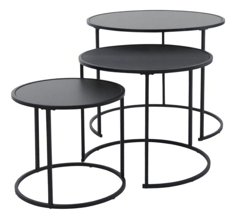 Set 3 Mesa Centro Decorativa Auxiliar Diseño Moderno Jhn-1