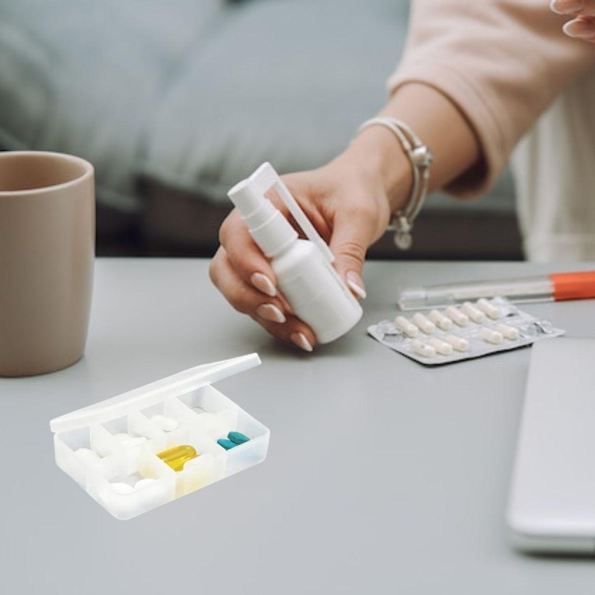 SET 8 PASTILLEROS 6 COMPARTIMIENTO 6 DIAS MEDICINA LAU-8