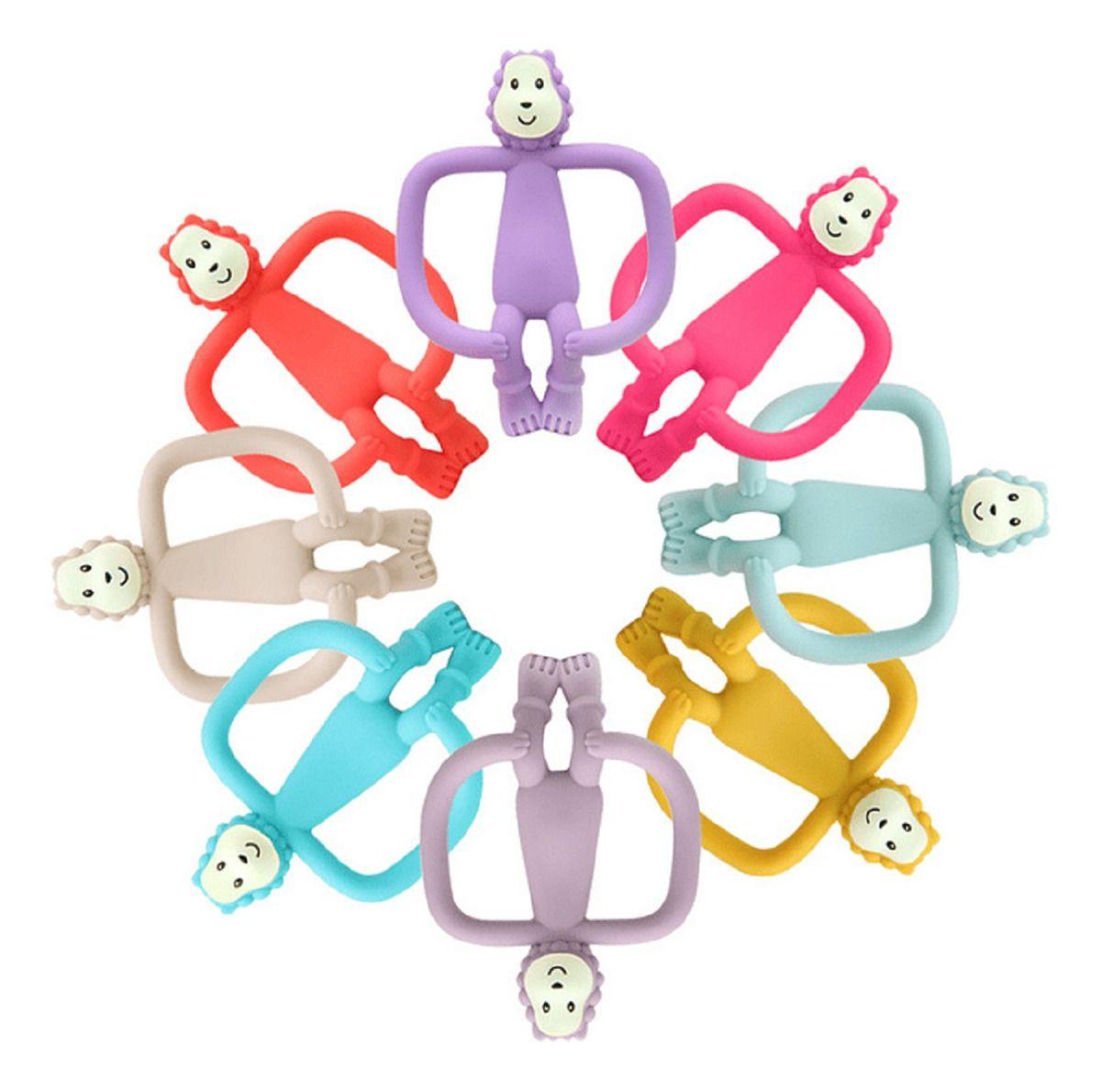 Set 3 Mordedor Diseño Leon Silicona Alivio Bebe Lau-0