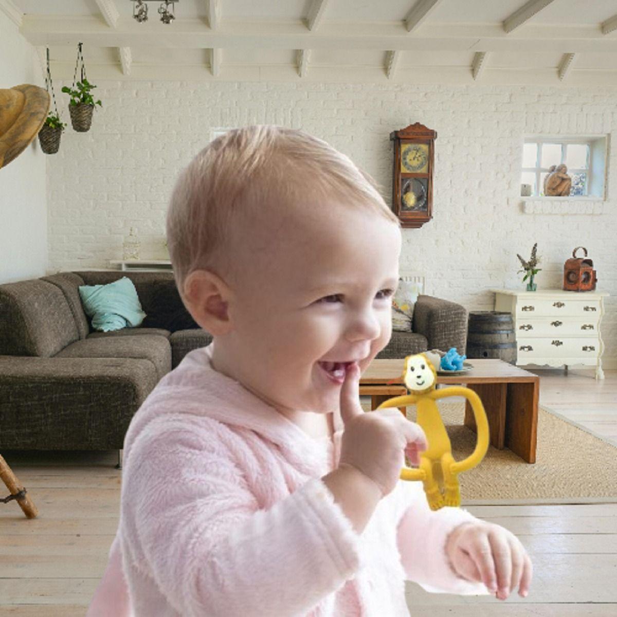 Set 3 Mordedor Diseño Leon Silicona Alivio Bebe Lau-9