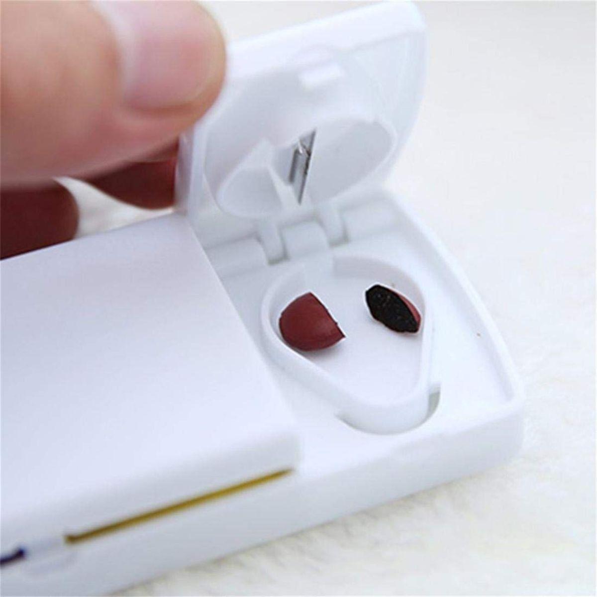 SET 10 PASTILLERO CORTADOR PASTILLA VIAJE PORTATIL LAU-8