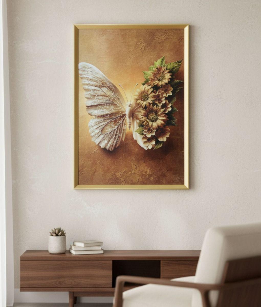 Cuadro Decorativo Escena Mariposa Marco Adorno Hogar Jhn-6