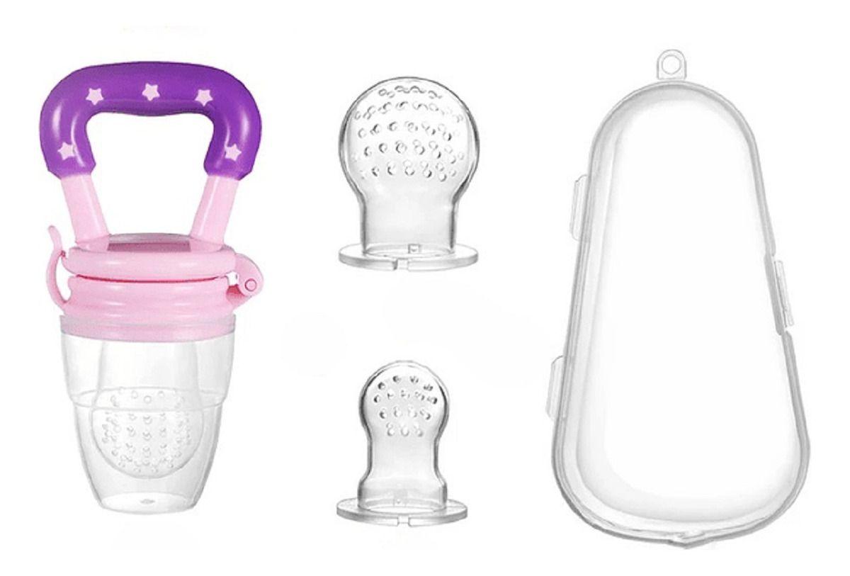 Set 4 Chupete Comedor Alimentador Silicona Repuesto Bebe Lau-0