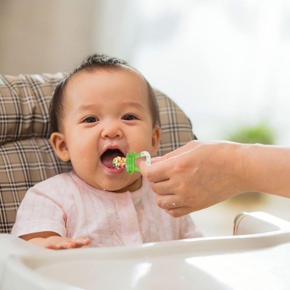 Set 4 Chupete Comedor Alimentador Silicona Repuesto Bebe Lau-3