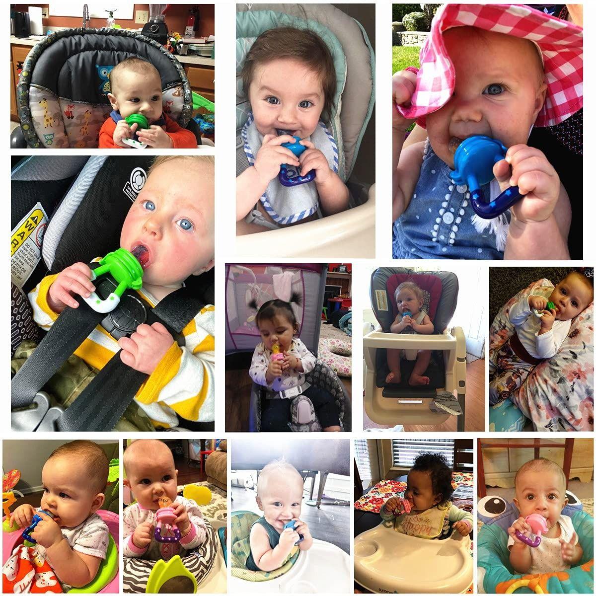 Set 4 Chupete Comedor Alimentador Silicona Repuesto Bebe Lau-9