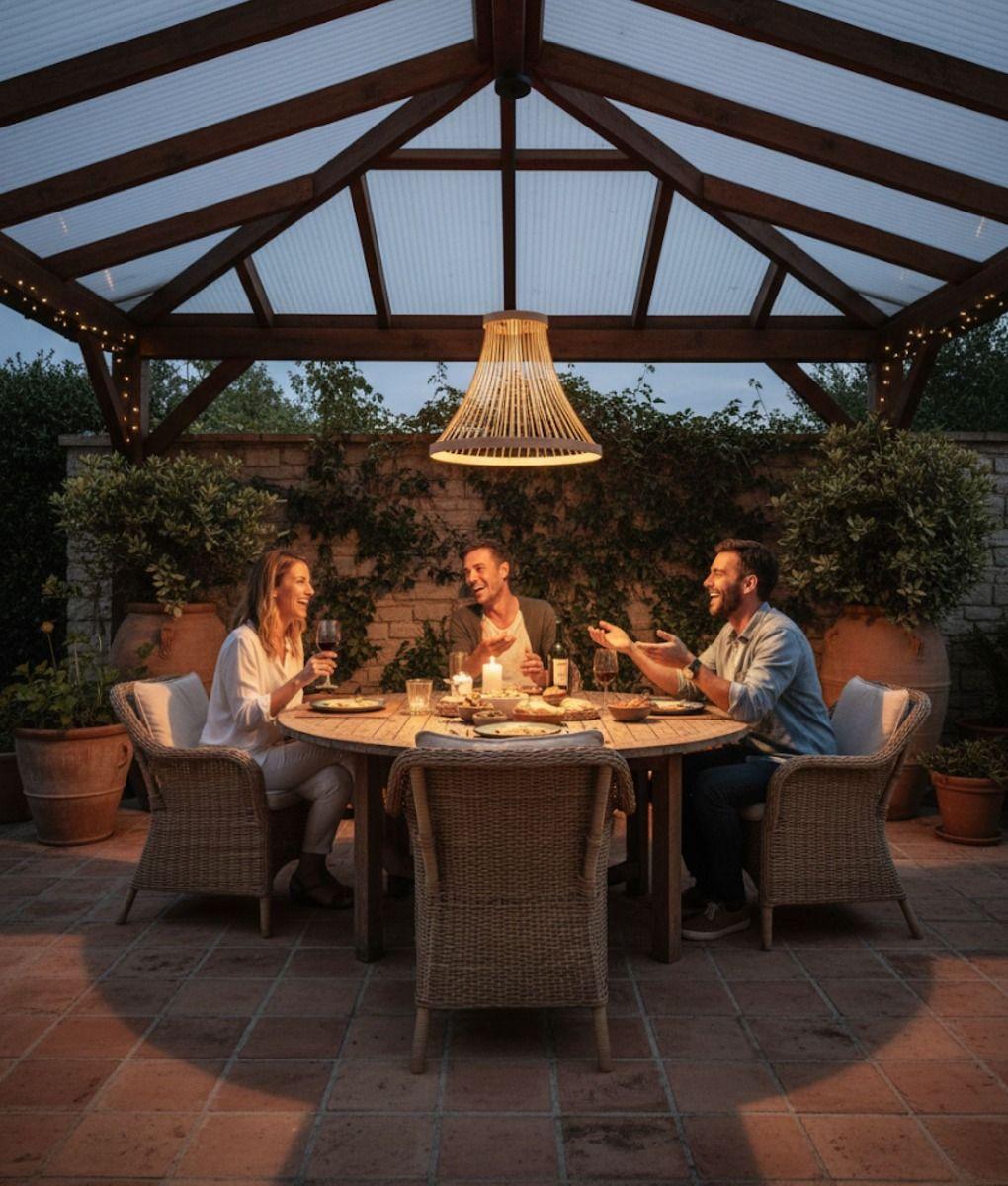 Lámpara Colgante Decorativa Cónica Diseño Estructural Jhn-3