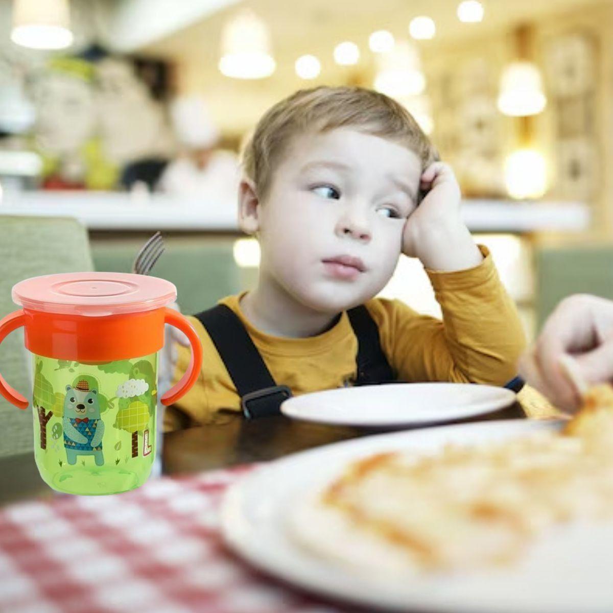 SET 3 VASOS ASA GIRATORIO ANTIDERRAME DIVERTIDO NIÑOS LAU-6