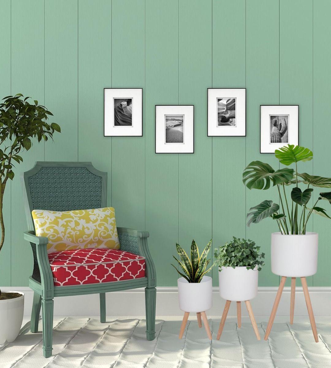 Set Macetas Planta Patas Interior Exterior Flores Blanca Jhn-9