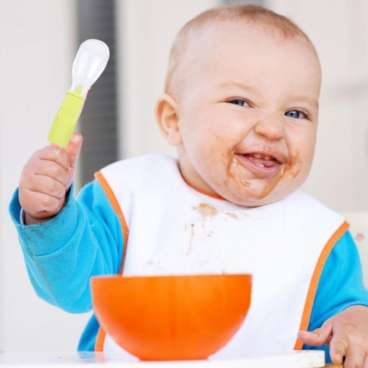 SET 3 CUCHARAS ERGONOMICA SILICONA FLEXIBLE PARA BEBE LAU-7