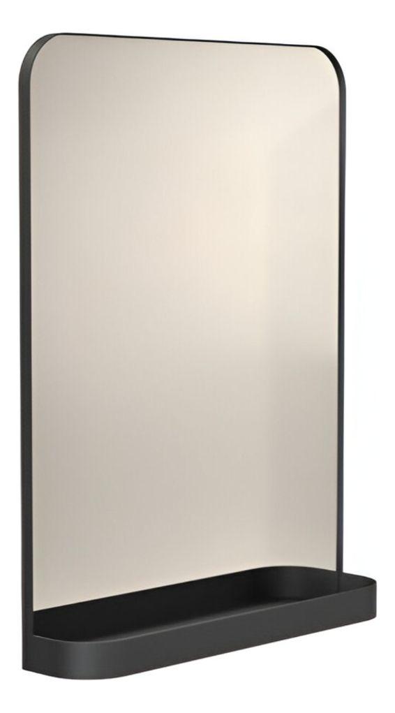 Espejo Pared Rectangular Estante Marco Redondeado Jhn-0