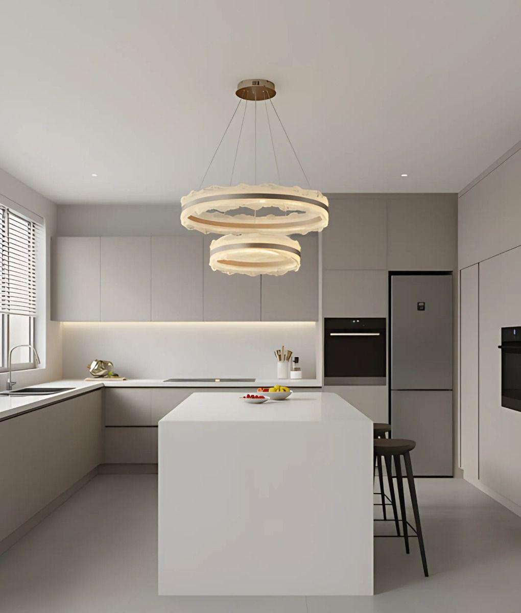 Lámpara Decorativa Colgante Anillos Luminosos Techo Jhn-5