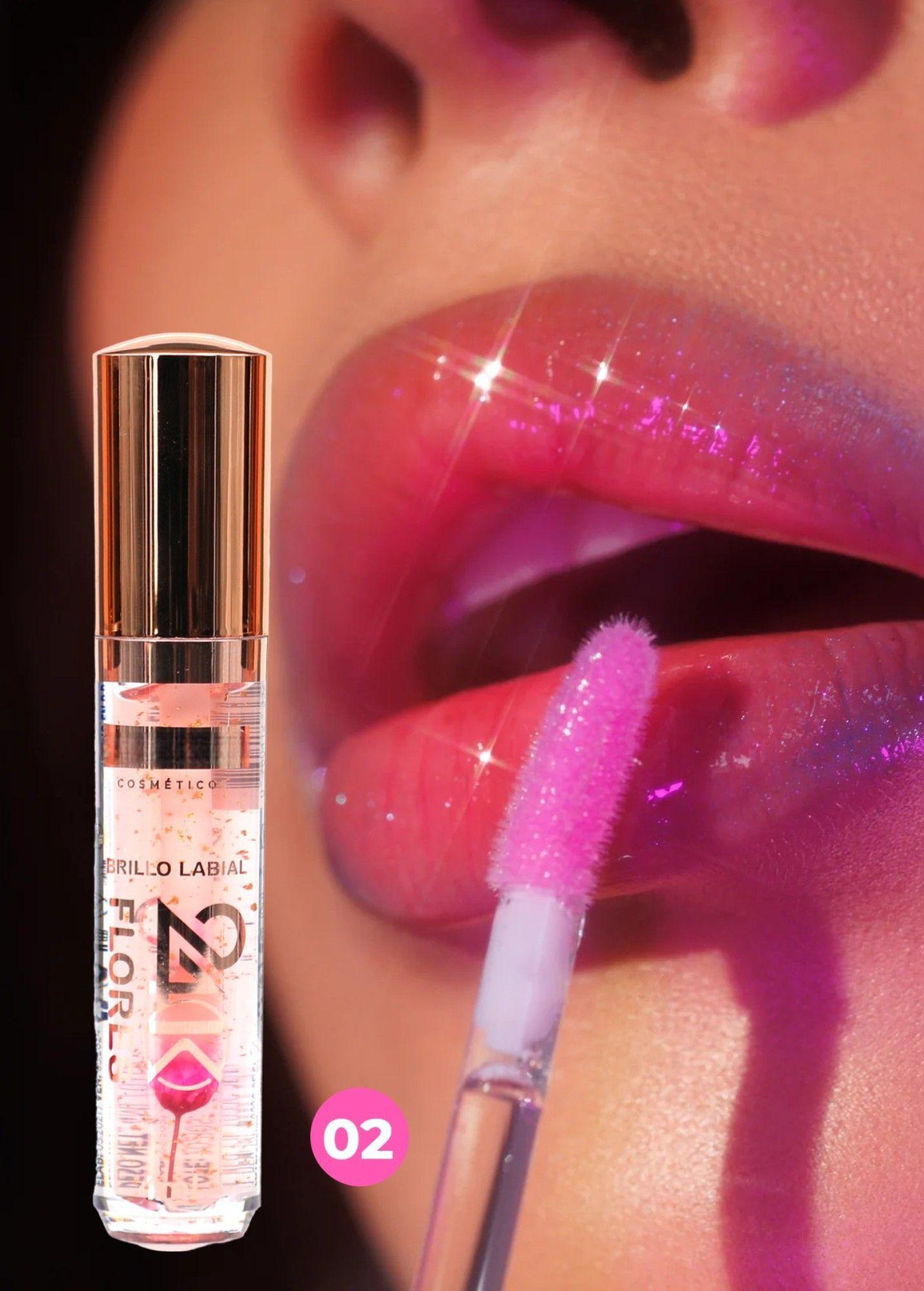 Set 3 Brillo Labial 24K Flores Hidrata Nutre Jhn-3