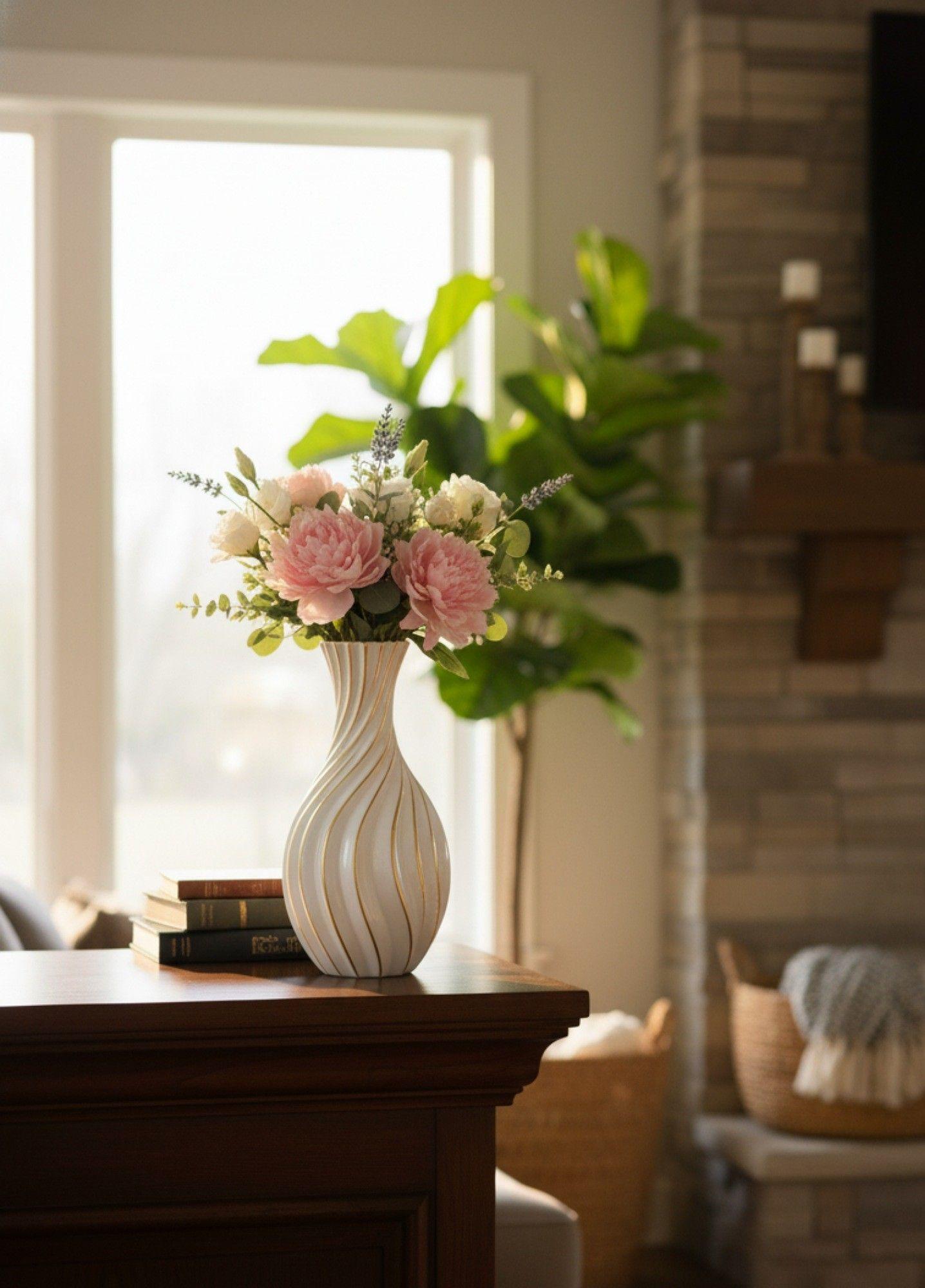 Florero Decorativo Jarrón Escultural Diseño Remolino Jhn-7