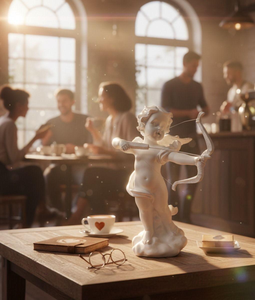 Estatua Decorativa Ángel Cupido Escultura Adorno Hogar Jhn-3