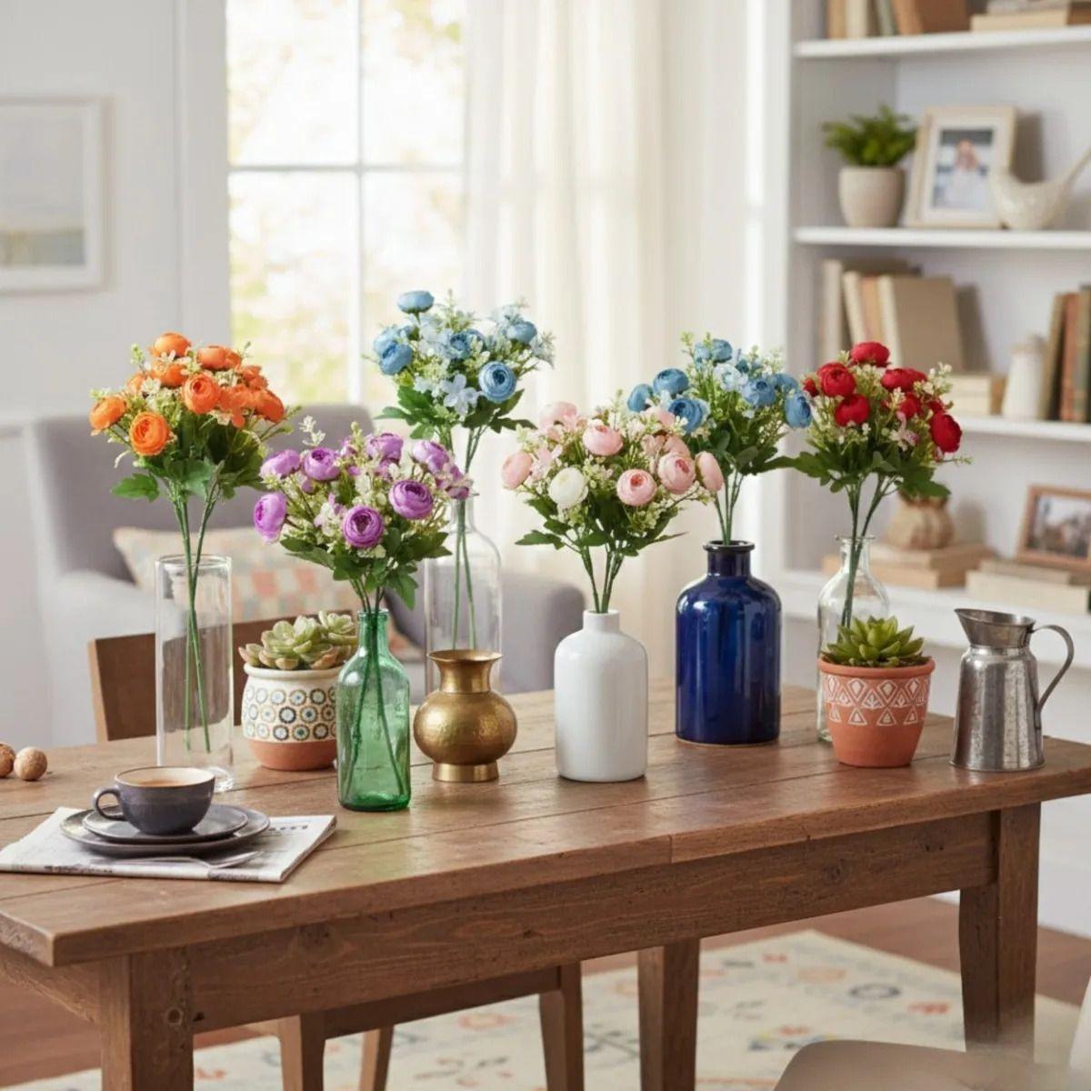 Set 3 Ramo Flores Silvestres Frescura Artificial Adorno Jhn-5