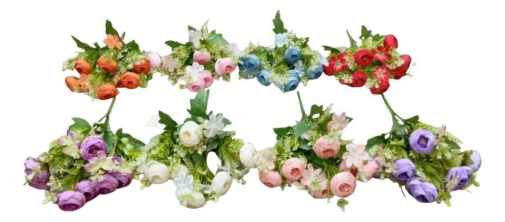 Set 3 Ramo Flores Silvestres Frescura Artificial Adorno Jhn-9