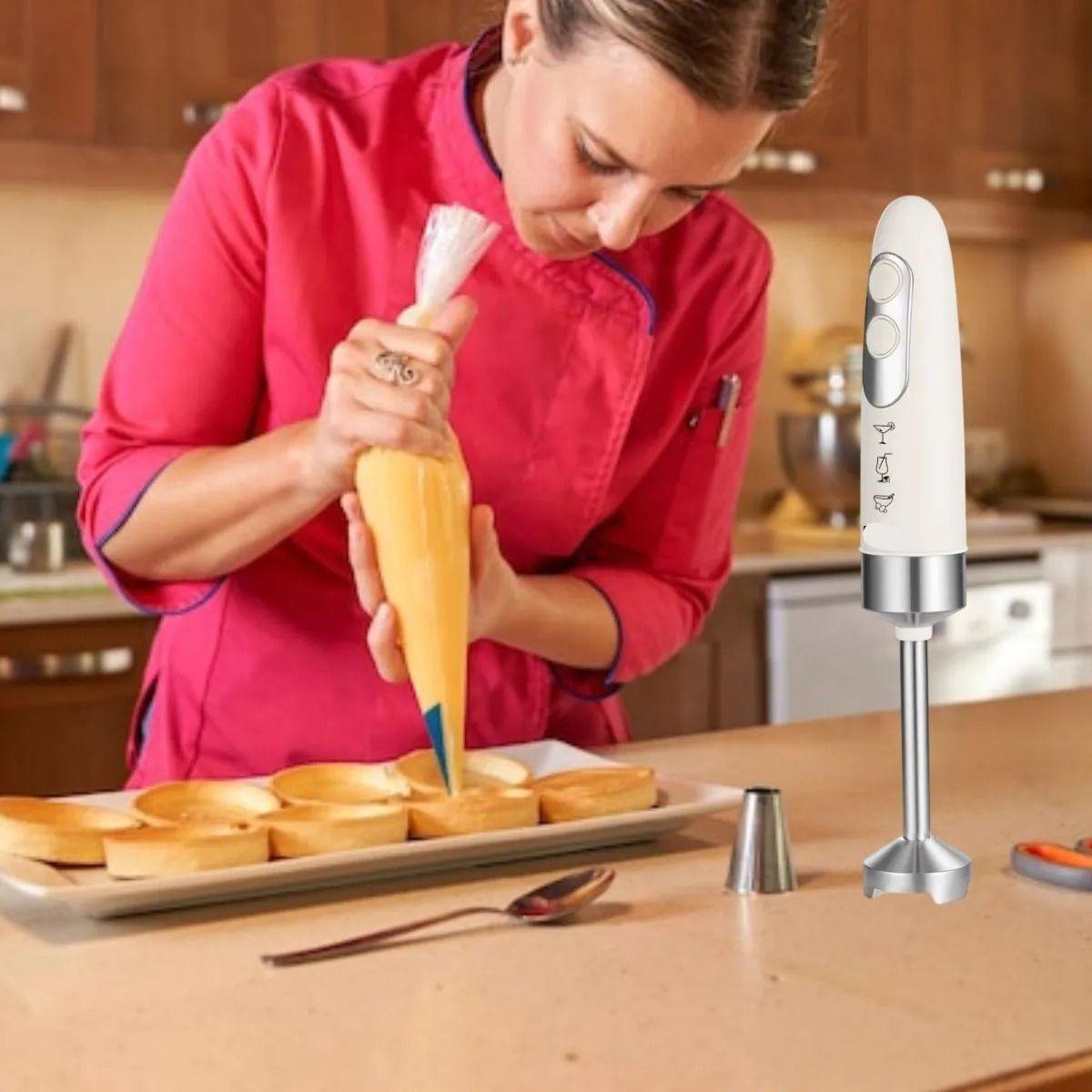 LICUADORA PROCESADORA DE MANO PORTATIL 400W COCINA LAU-9
