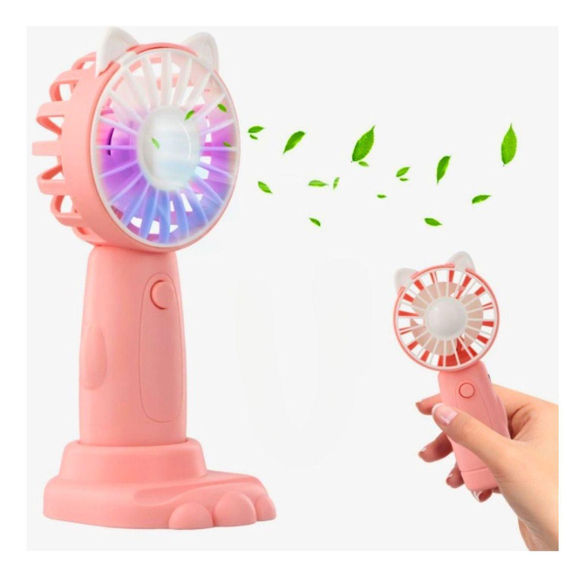 Set 3 Mini Ventilador Orejas Conejo Gato Mano Portátil  Lau-9