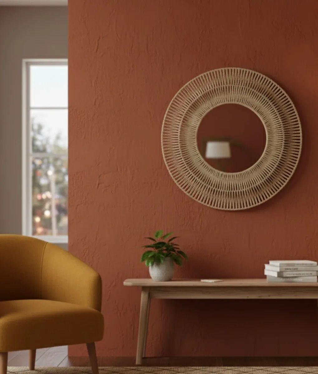 Espejo Decorativo Pared Estilo Artesanal Bohemio Jhn-7