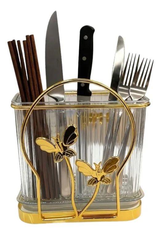 Organizador Cubiertos Utensilios Elegante Mariposas ALJ-1