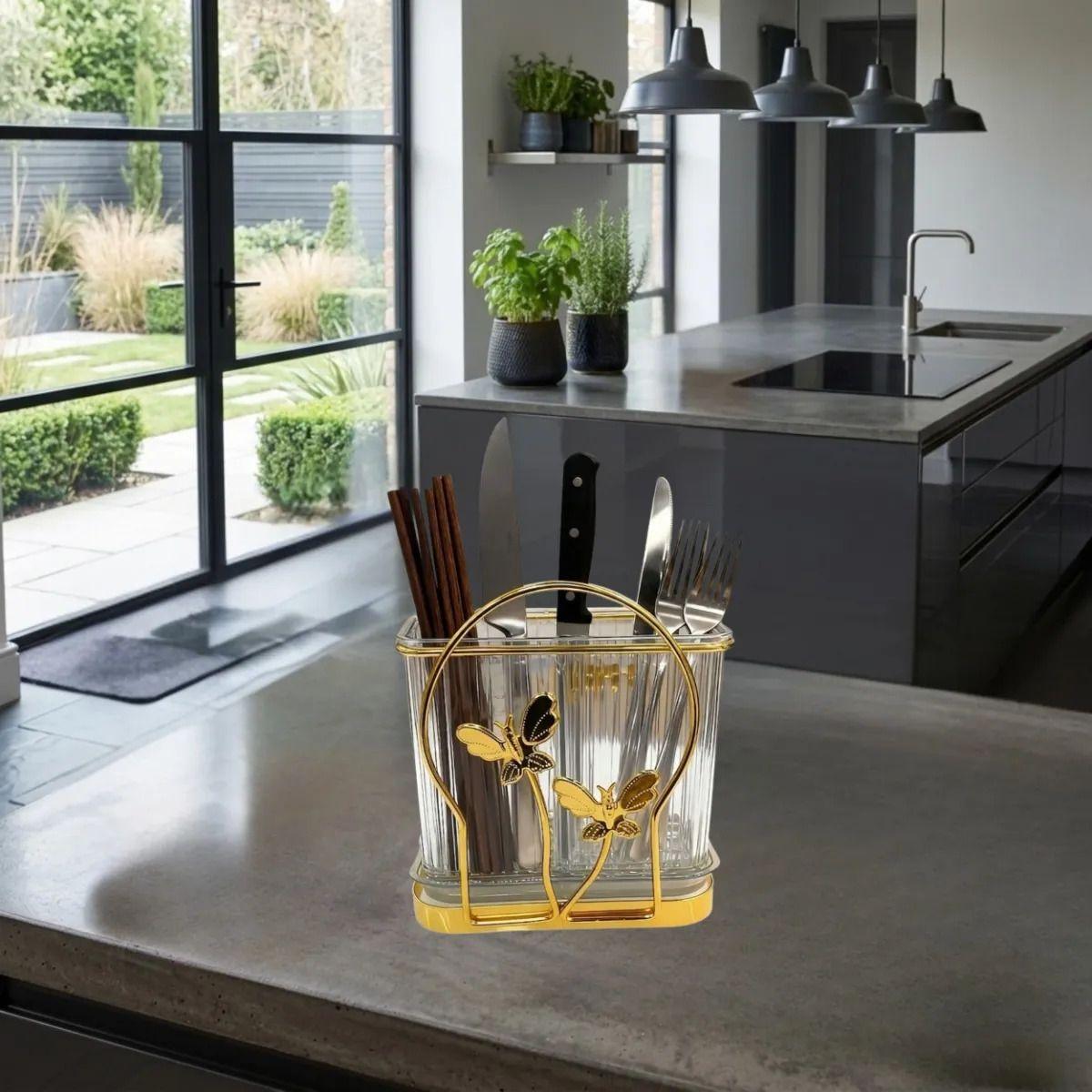 Organizador Cubiertos Utensilios Elegante Mariposas ALJ-7