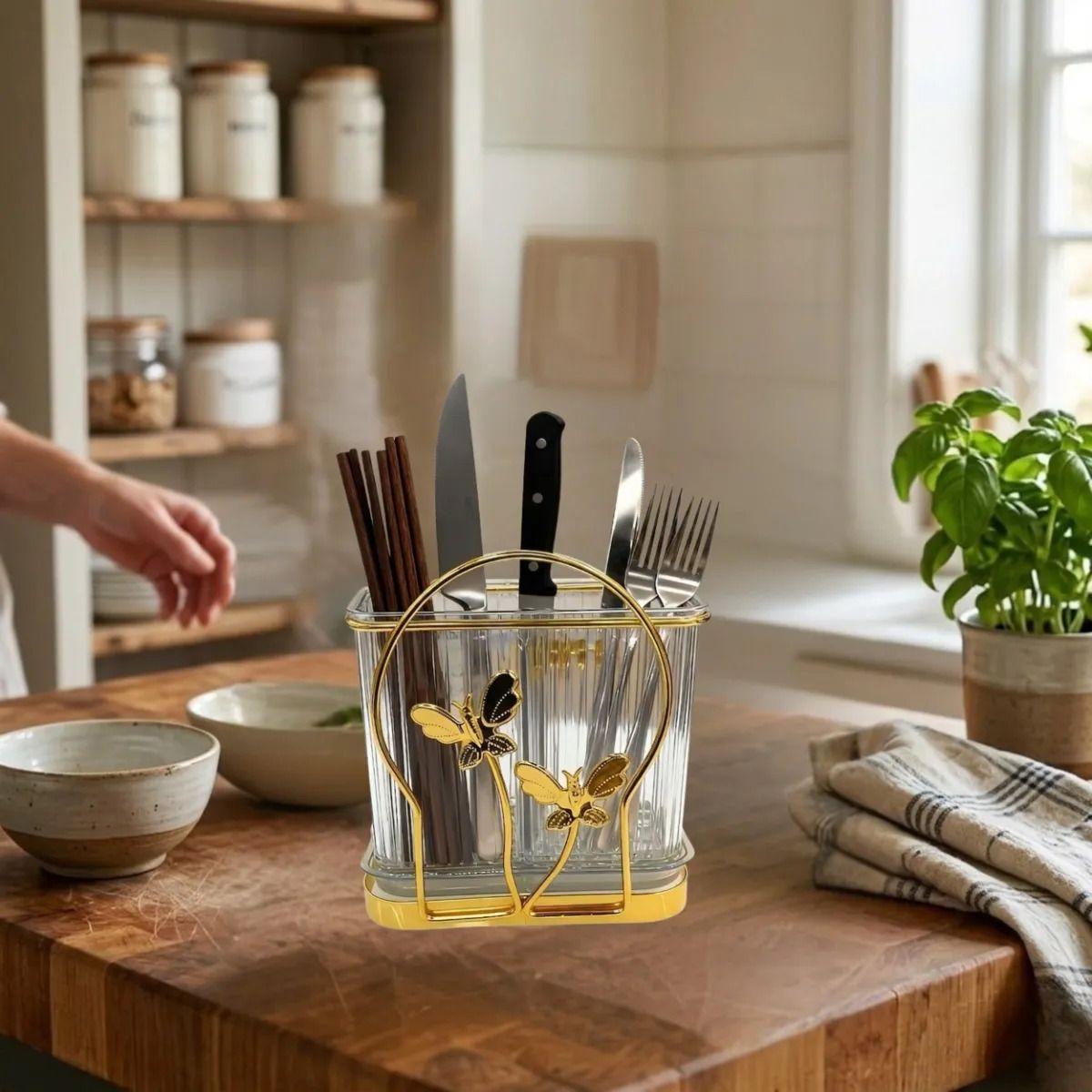 Organizador Cubiertos Utensilios Elegante Mariposas ALJ-8