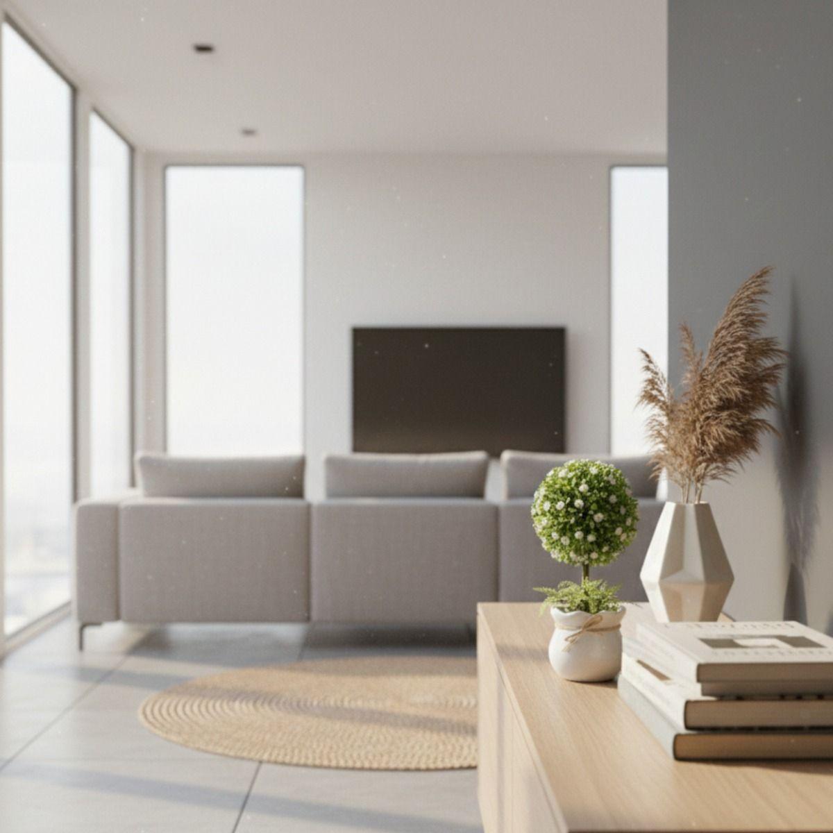 Planta Artificial Decorativa Arreglo Topiario Ornamental Jhn-7