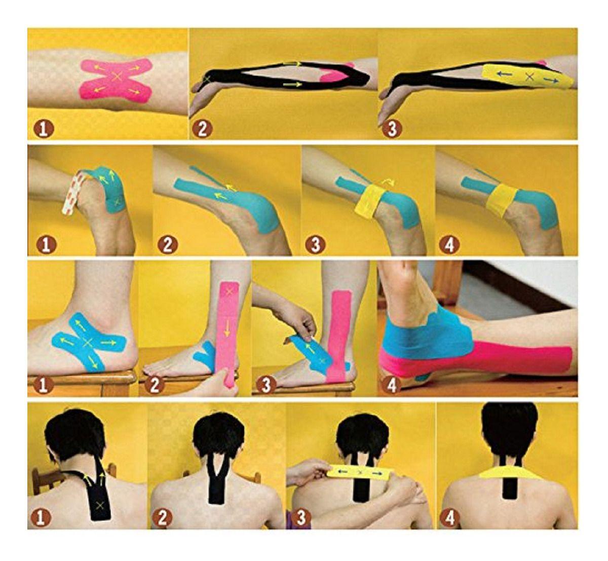 Set 3 Cintas Vendas Tape Kinesiológica Adhesivo Muscular Lau-2