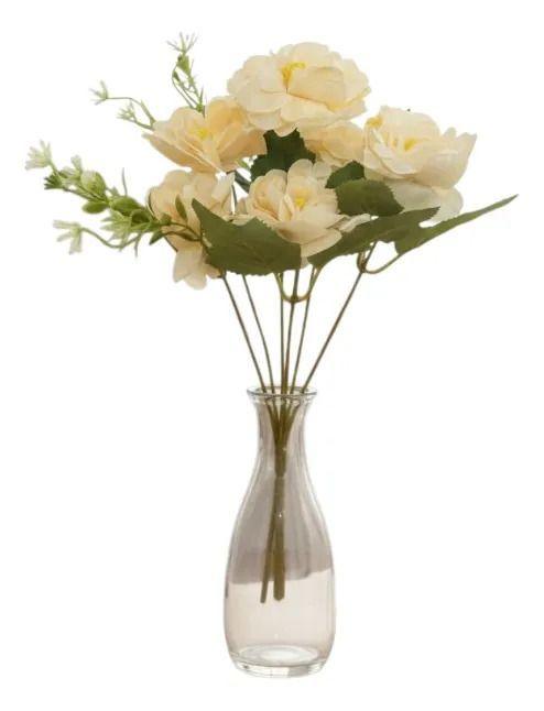 Set 6 Flores Artificiales Decorativa Ramo Belleza Adorno Jhn-2