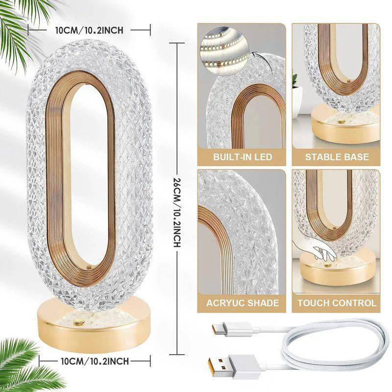 Lampara Moderna Elegante USB Brillante Decoracion Lau-5