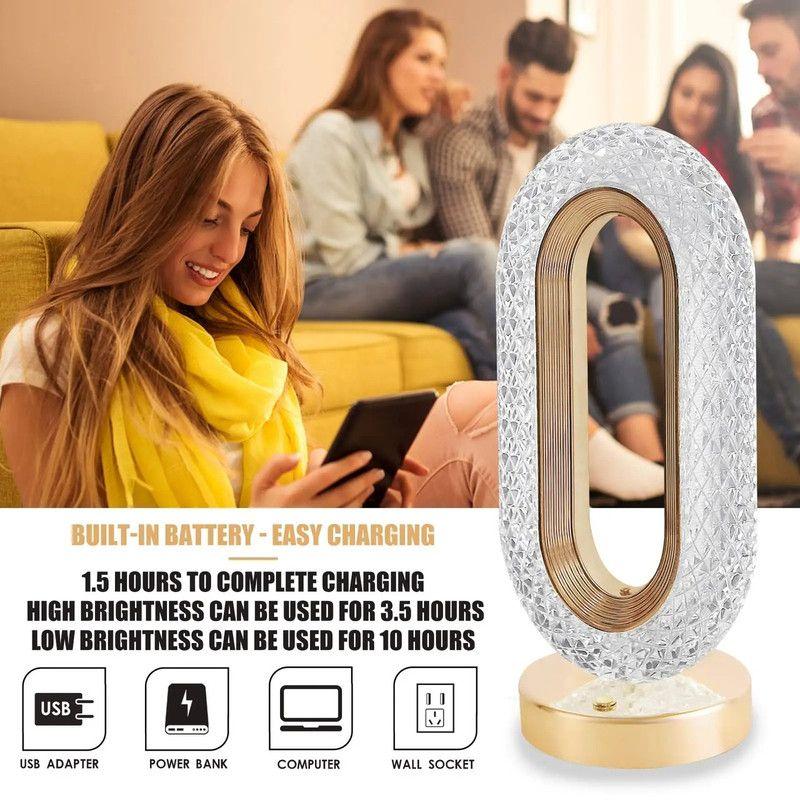 Lampara Moderna Elegante USB Brillante Decoracion Lau-6