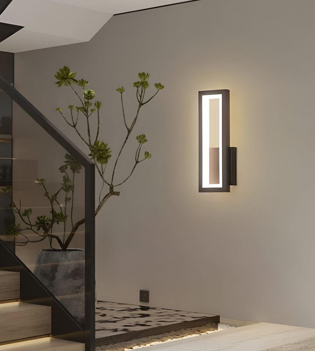 Aplique Lámpara Pared Moderna Rectangular Decoración Jhn-3