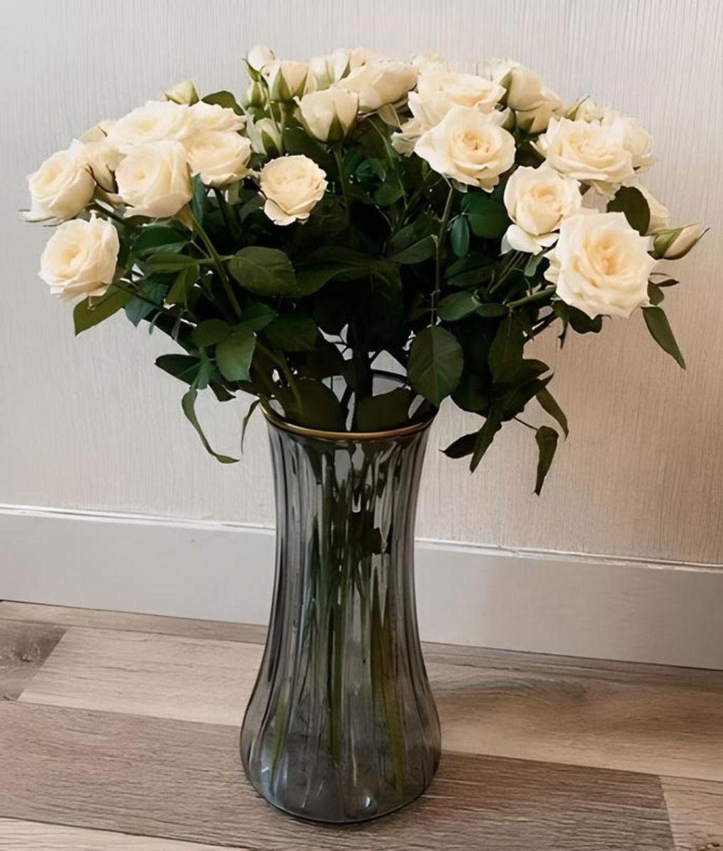 Florero Jarrón Decorativo Transparente Textura Hogar Jhn-6