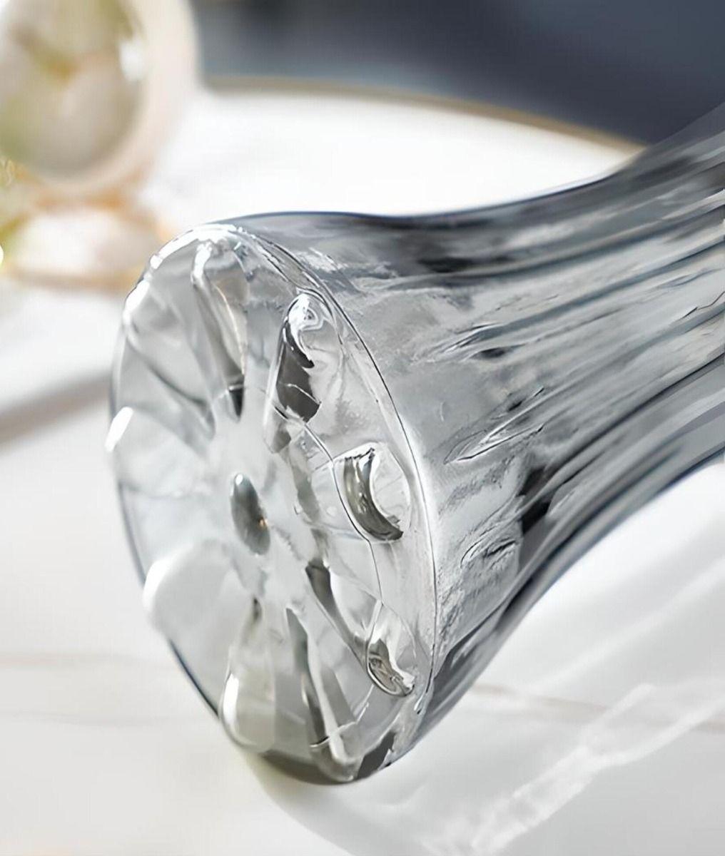Florero Jarrón Decorativo Transparente Textura Hogar Jhn-8