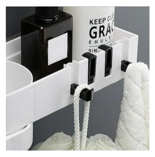 Estante Esquinero Baño Ducha Ganchos Rotación 180 Rondon-7