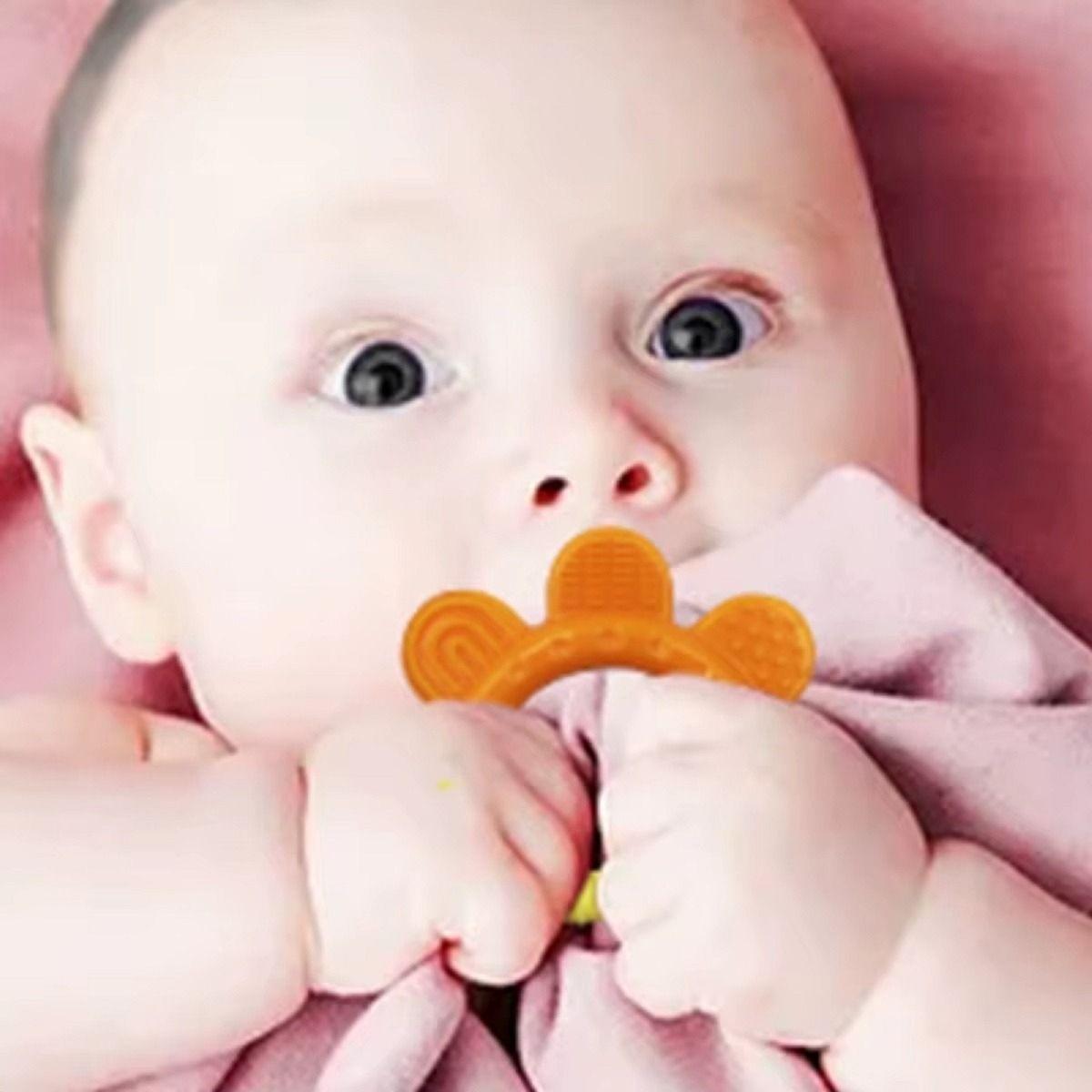 Set 7 Mordedor Diseño Frutas Silicona Alivio Bebes Lau-9