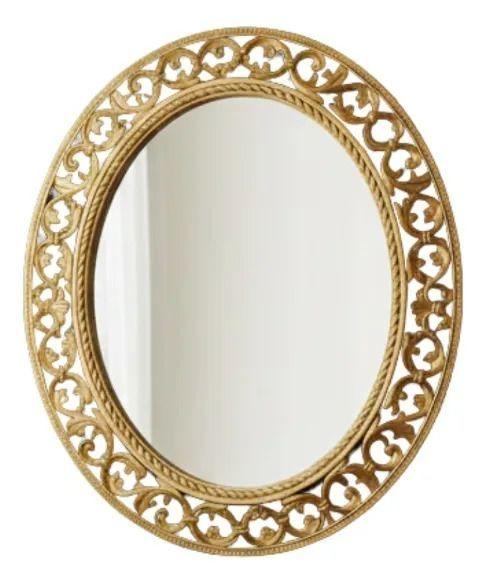 Espejo Pared Ovalado Estilo Barroco Relieve Ligero Jhn-9